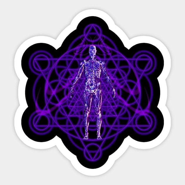 Sacred Human Body and Geometry Sticker by ddtk